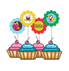 Hawaiian Cupcake / Food Toppers THEME PARTIES Pretty UR Party   