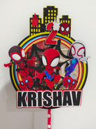 Spidey and his amazing friends Shaker Cake Topper HANDCRAFTED Pretty UR Party