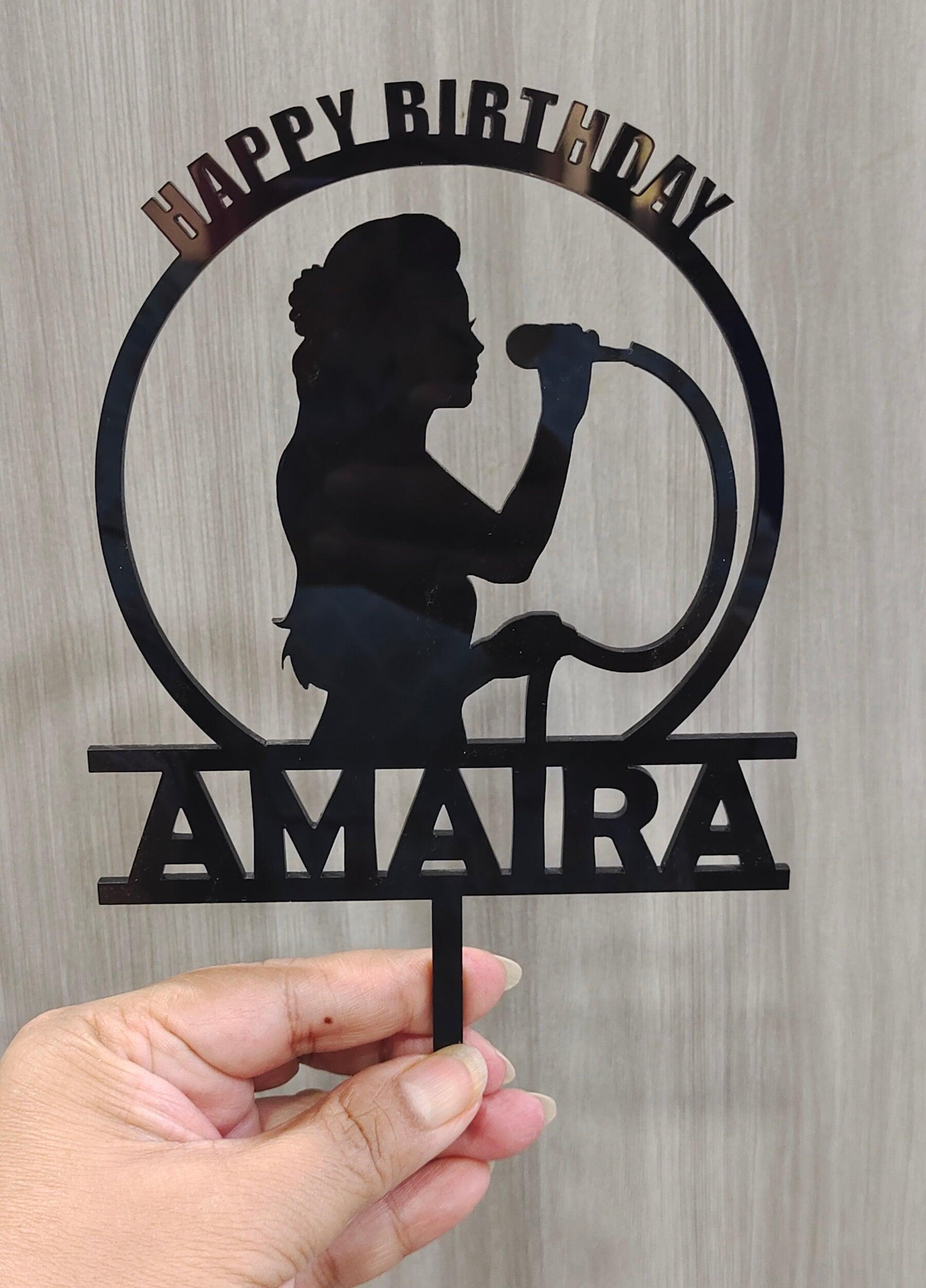 Acrylic Singer theme Cake Topper ALL PARTY SUPPLIES Pretty UR Party