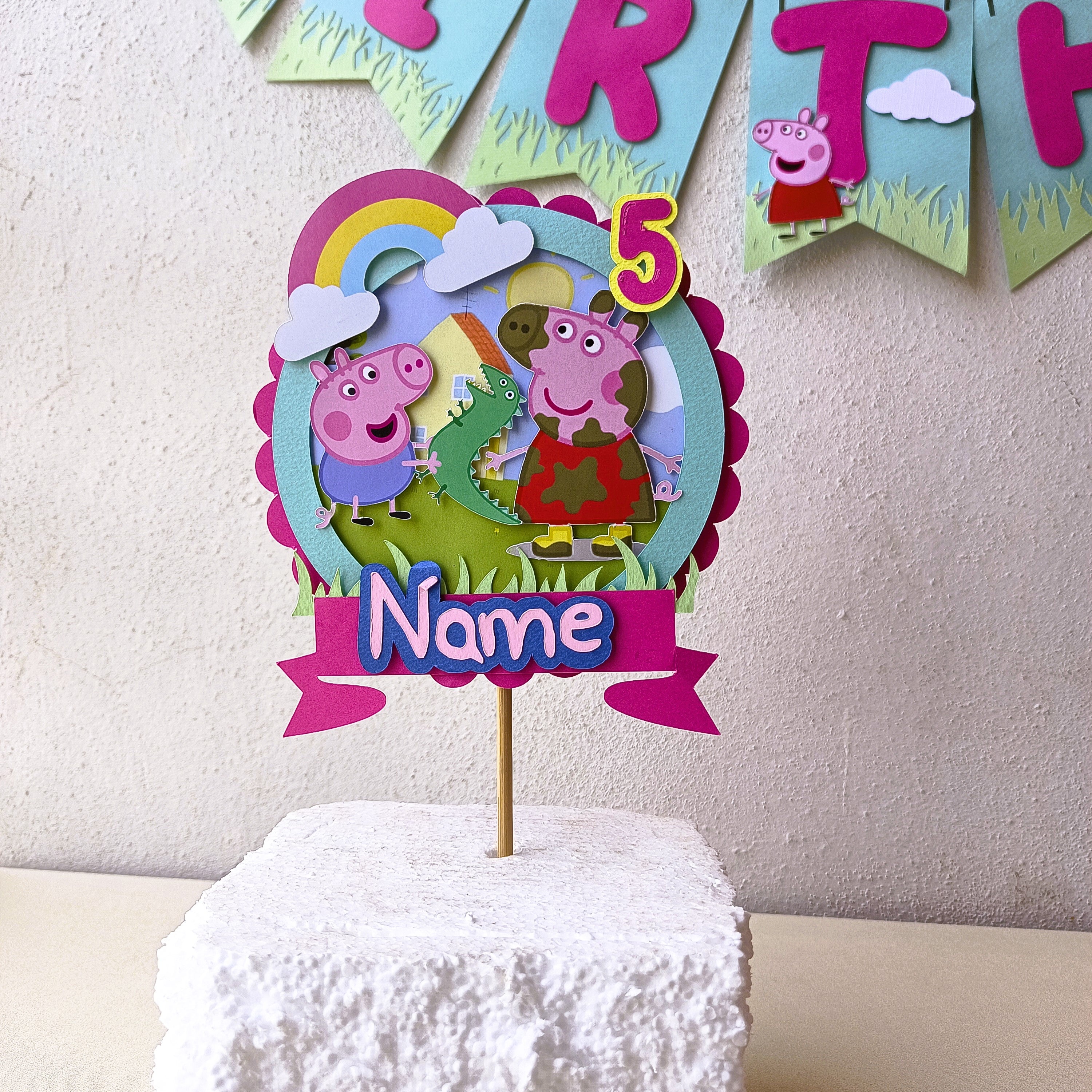 Handcrafted Peppa Pig themed Birthday Party Pack