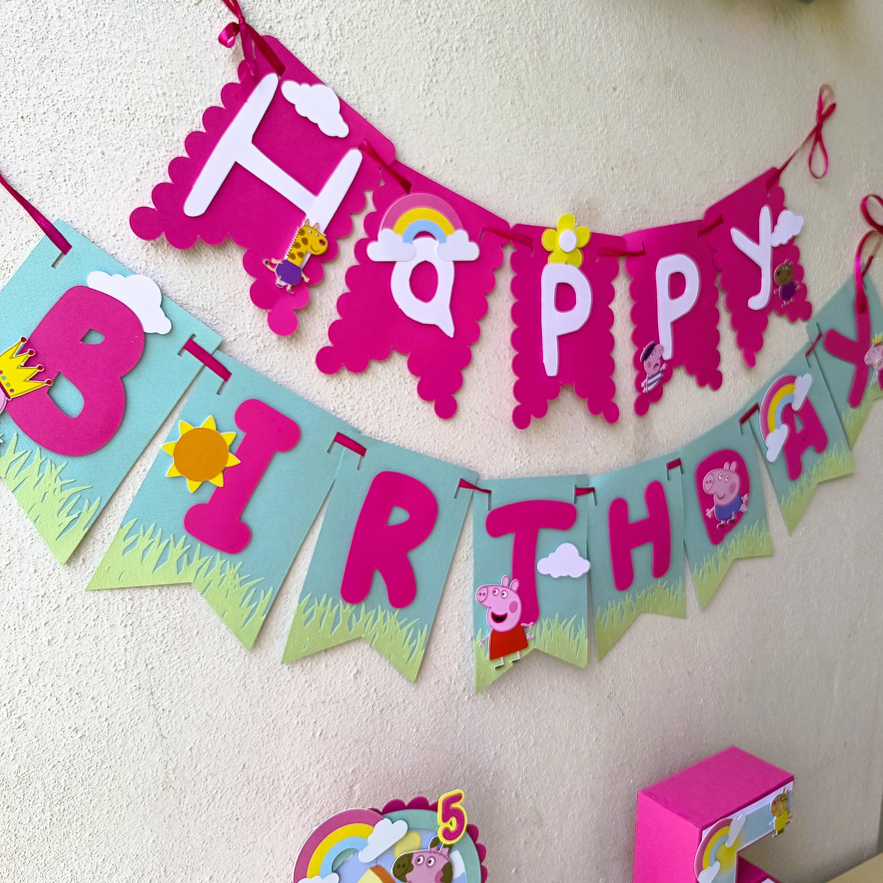 Handcrafted Peppa Pig themed Birthday Party Pack