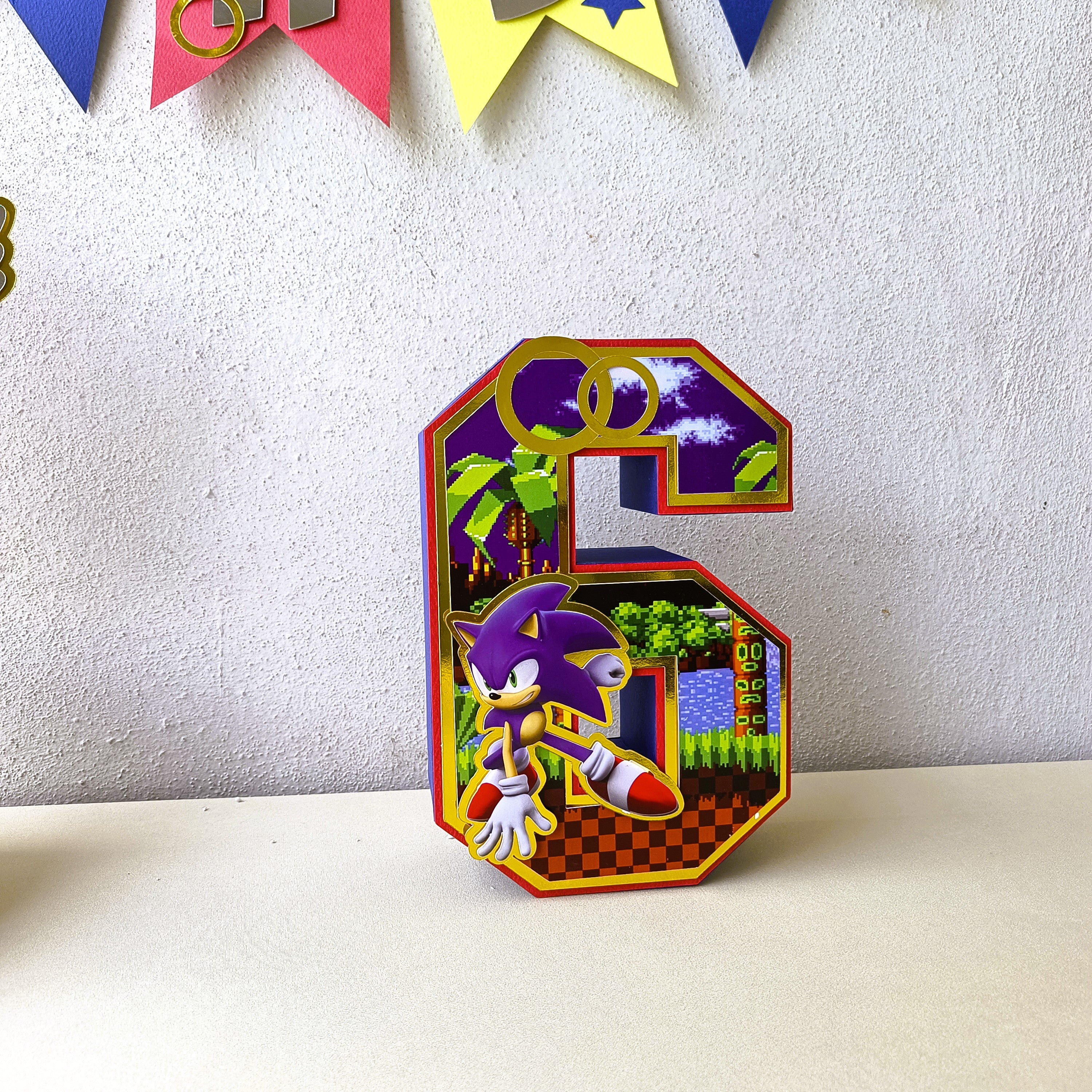 Handcrafted Sonic themed Birthday Party Pack