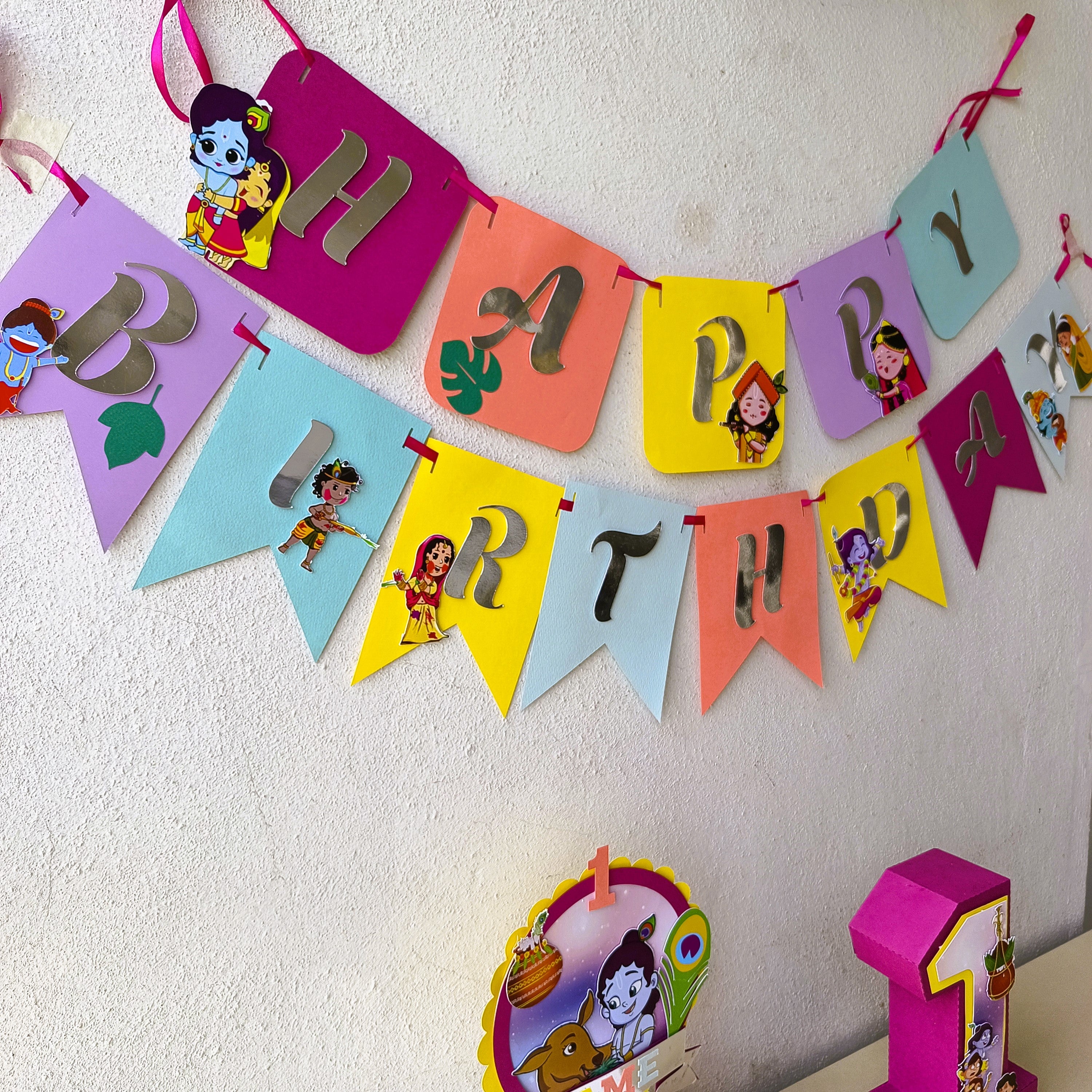 Handcrafted Krishna themed Birthday Party Pack