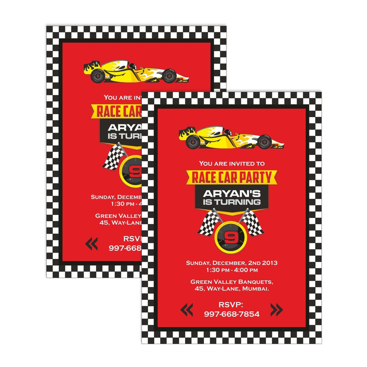 Race Car Party Theme Invitations – PRETTY UR PARTY