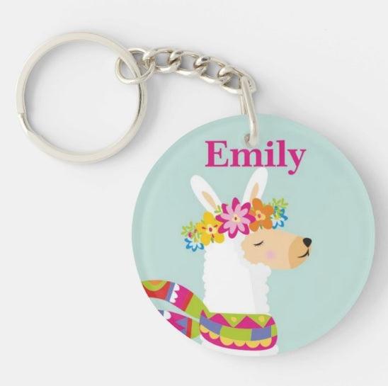 Personalised Llama Keychain THEME PARTIES Pretty UR Party   