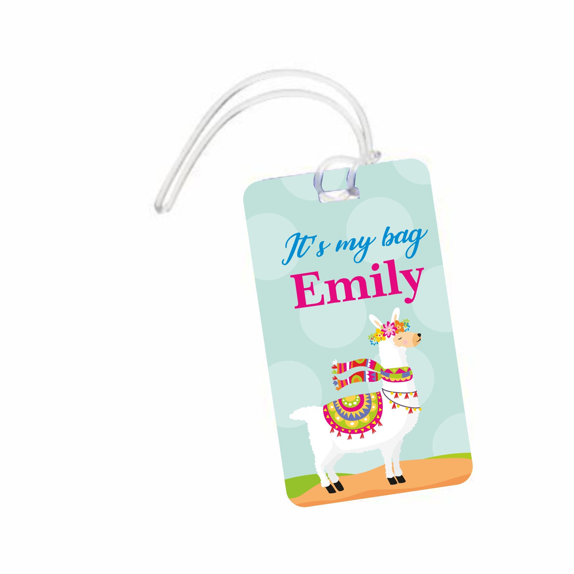 Llama Theme Luggage Tag PRETTY UR PARTY