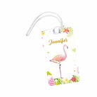 Flamingo Luggage Tag PERSONALISED Pretty UR Party   