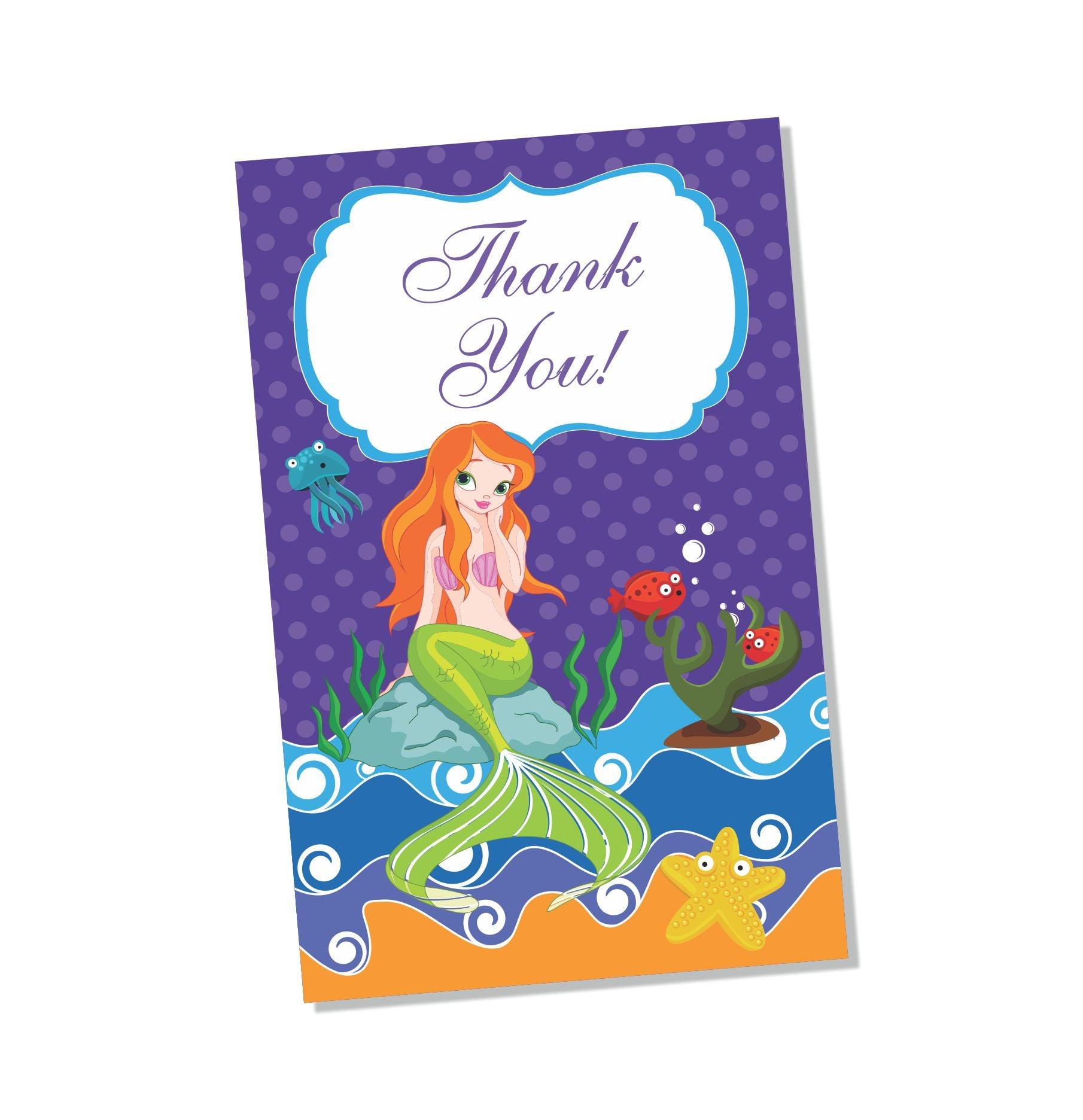 Mermaid  Thank you Tags THEME PARTIES Pretty UR Party   