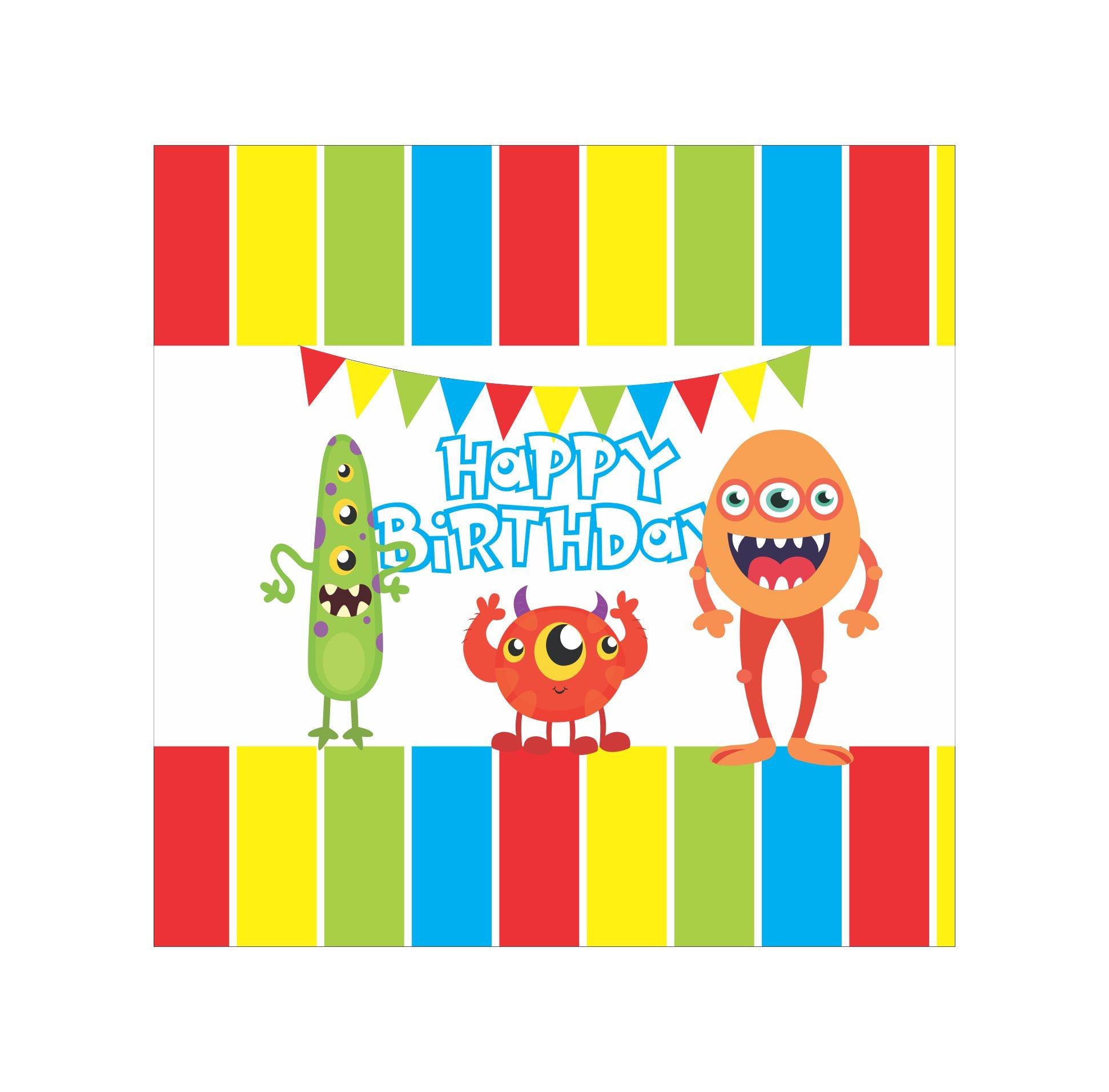 Monster Theme Chocolate Wrappers THEME PARTIES Pretty UR Party   