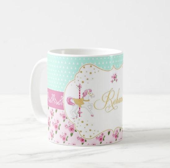 Personalised Carousel Mug THEME PARTIES Pretty UR Party   