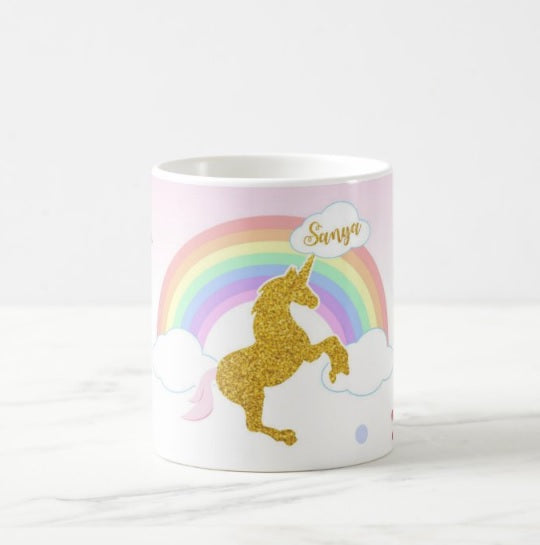 Personalised Unicorn Mug THEME PARTIES Pretty UR Party   