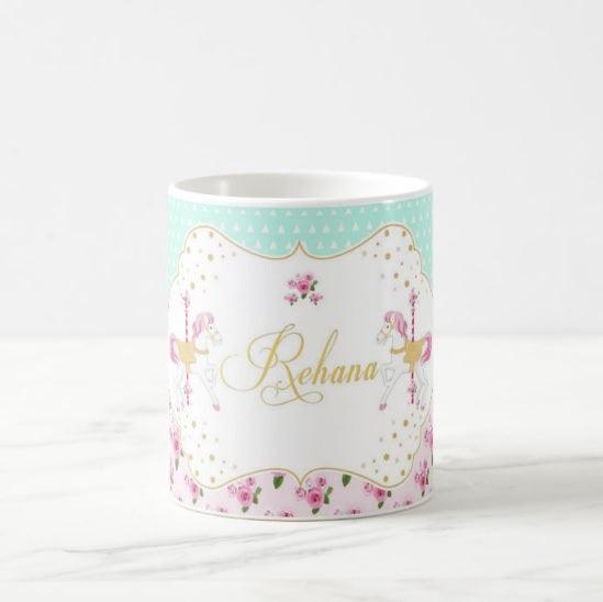 Personalised Carousel Mug THEME PARTIES Pretty UR Party   