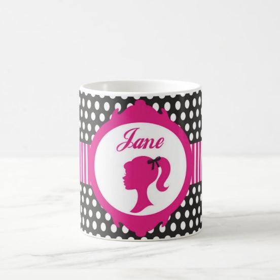 Personalised Barbie Mug THEME PARTIES Pretty UR Party   