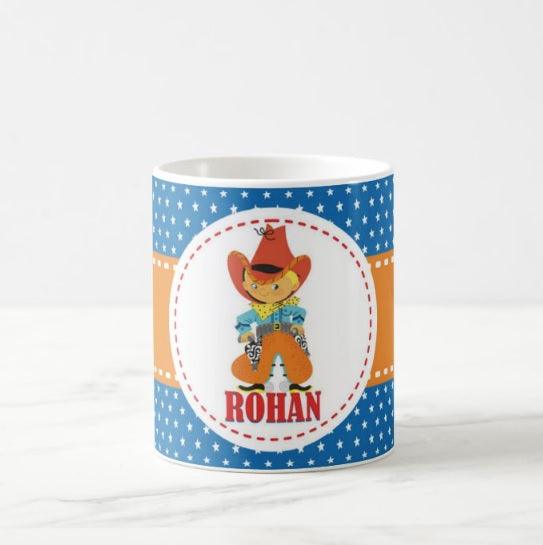 Personalised Little Cowboy Mug THEME PARTIES Pretty UR Party   