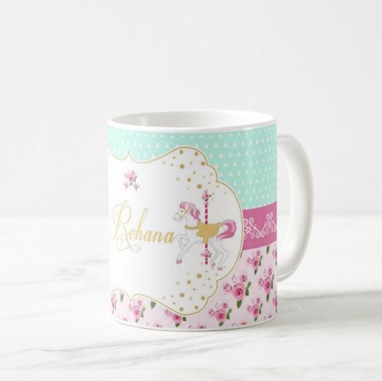 Personalised Carousel Mug THEME PARTIES Pretty UR Party   