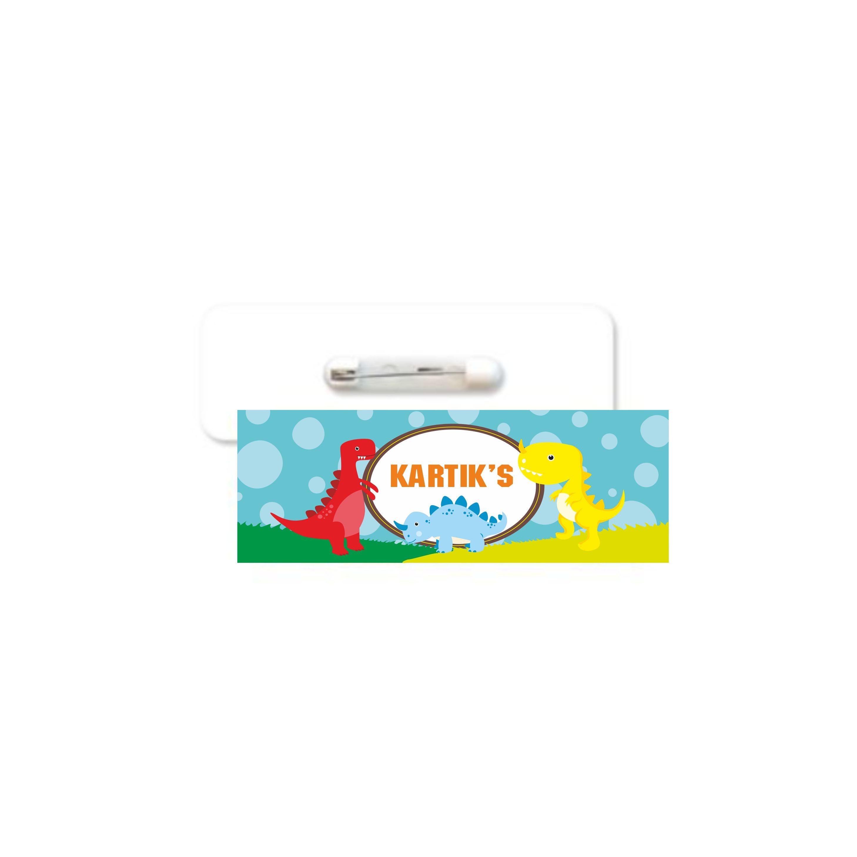 Dinosaur Badge / Name Tag – PRETTY UR PARTY
