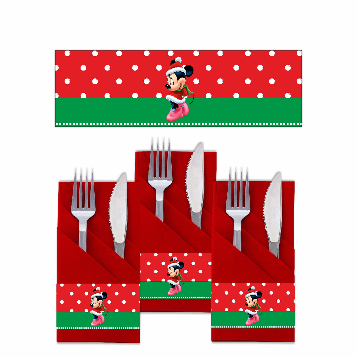 Christmas Minnie Mouse Napkin Rings – PRETTY UR PARTY