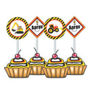 New Construction Theme Cupcake / Food Toppers THEME PARTIES Pretty UR Party   