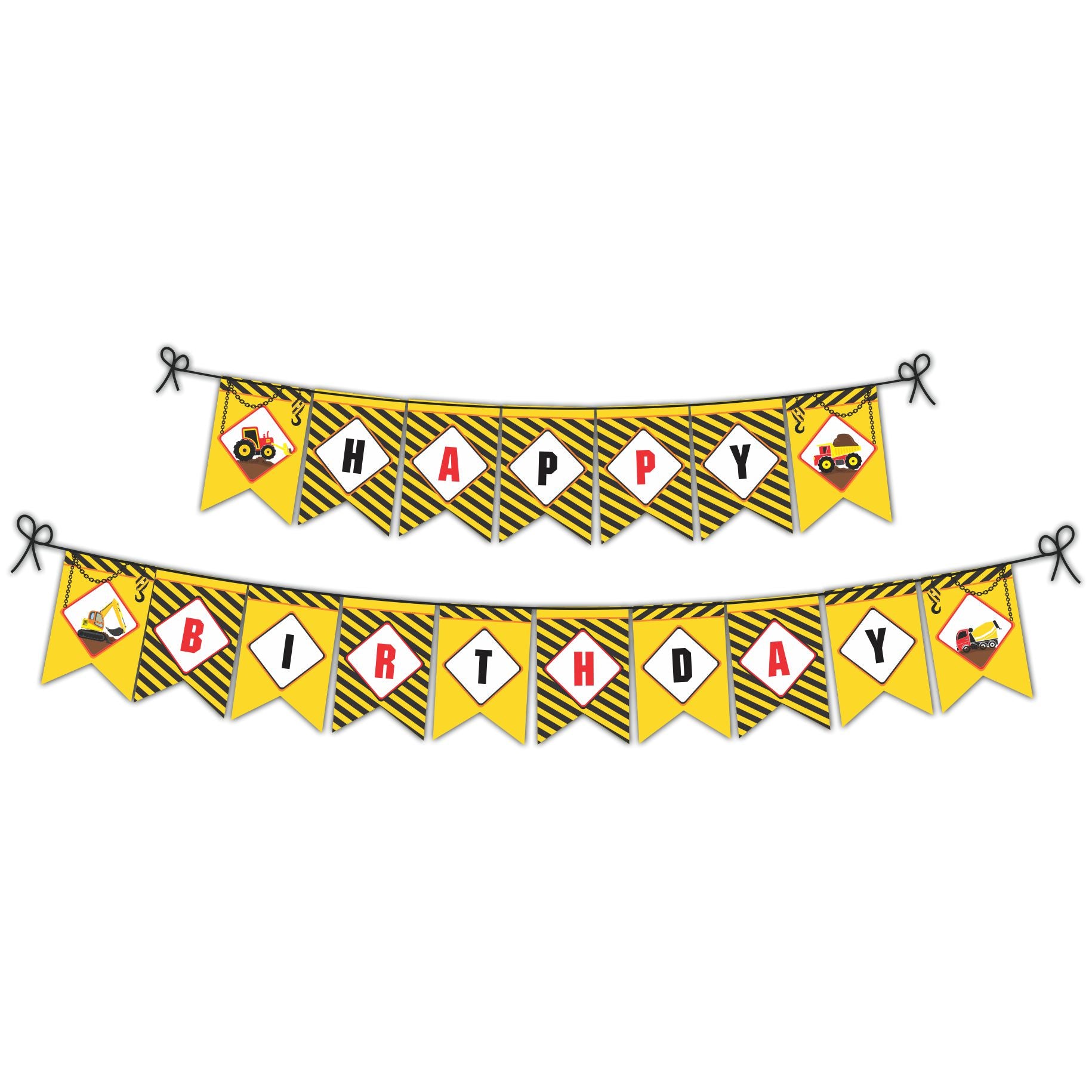 New Construction Theme Bunting THEME PARTIES Pretty UR Party   