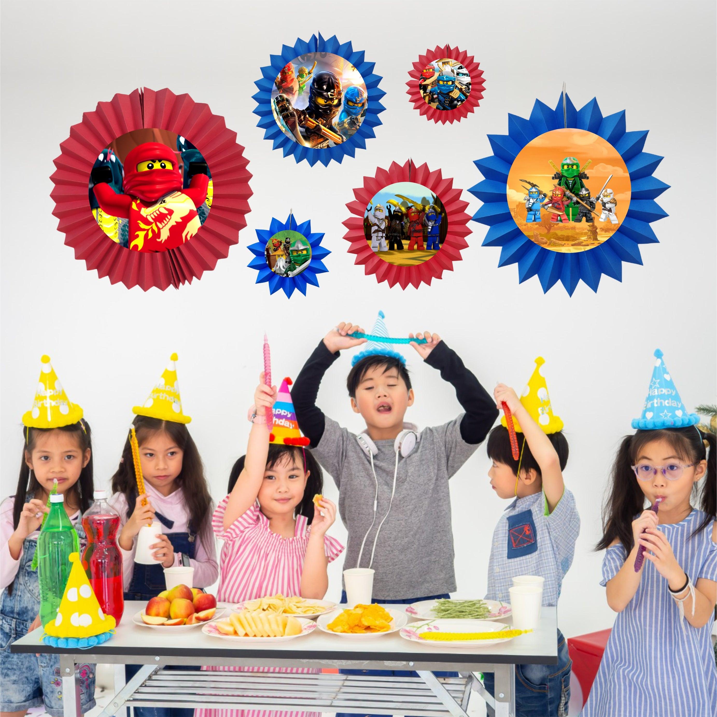 Ninjago Paper Fans - Set of 6 THEME PARTIES Pretty UR Party   