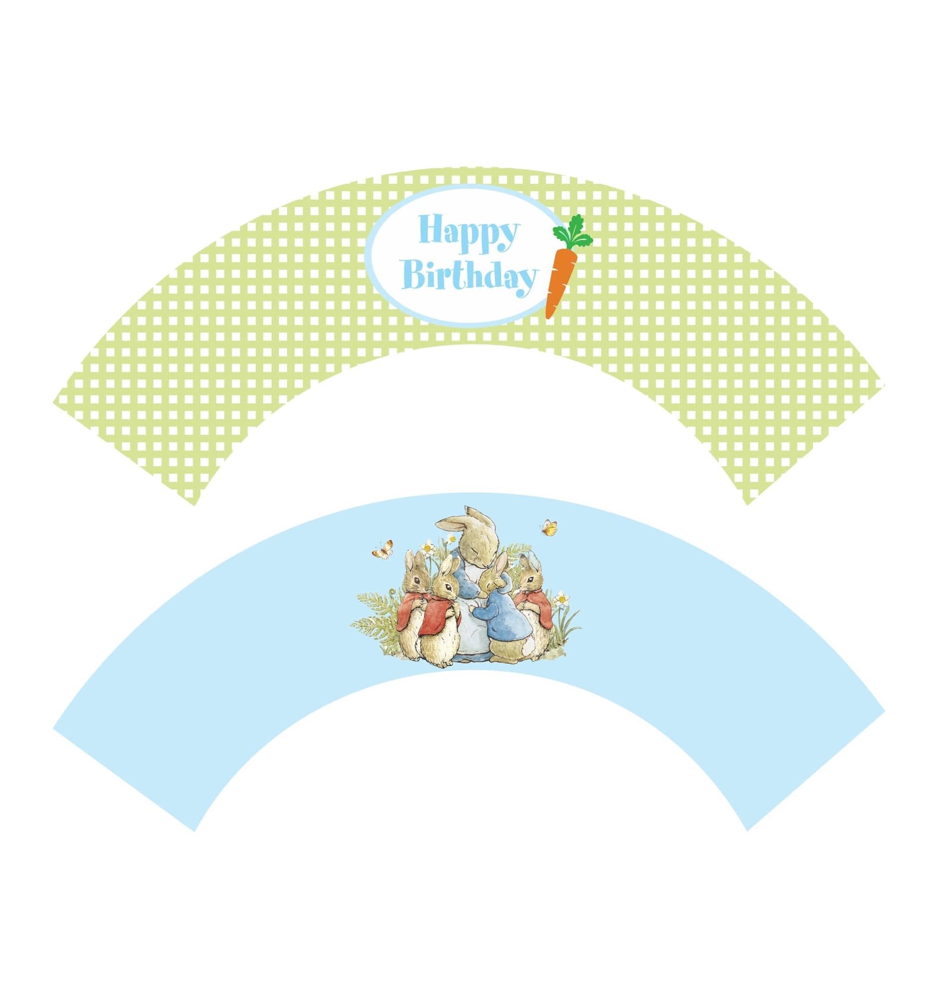 Peter Rabbit Theme Cupcake Wrappers THEME PARTIES Pretty UR Party   