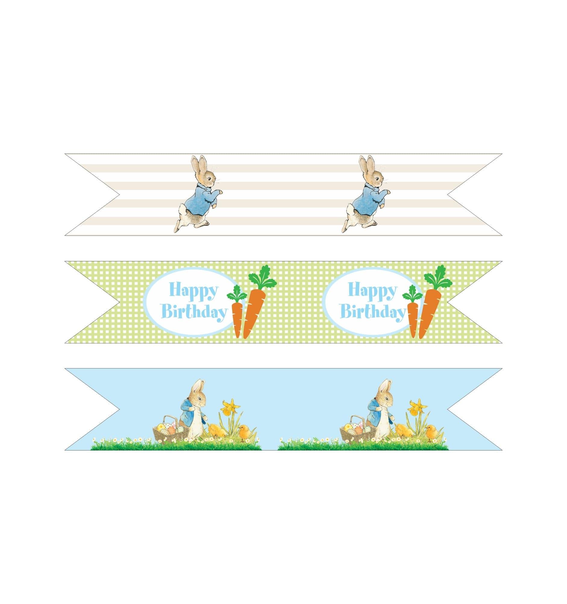 Peter Rabbit Theme Drink Straws THEME PARTIES Pretty UR Party   