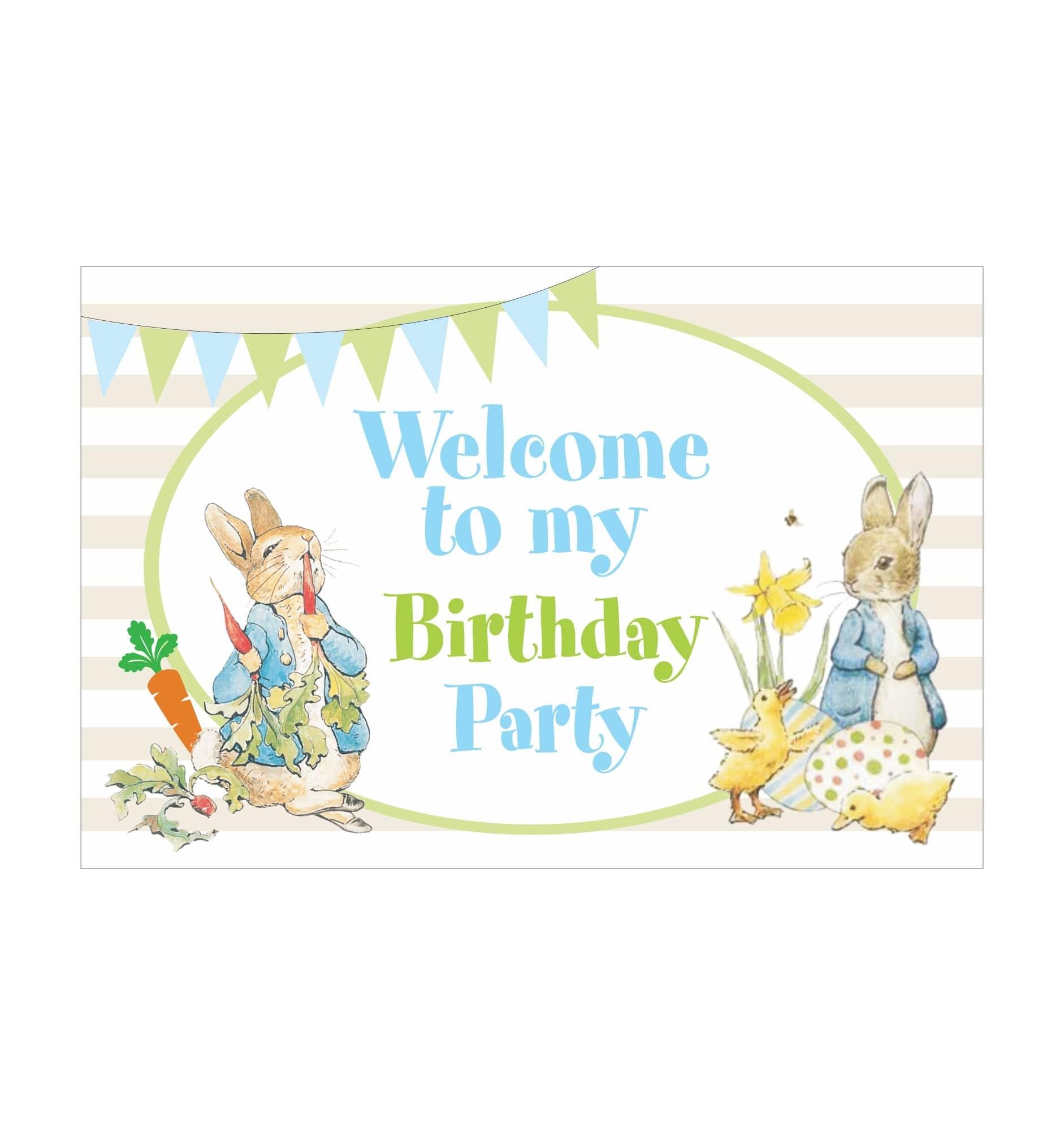 Peter Rabbit Theme Entrance Banner / Door Sign THEME PARTIES Pretty UR Party   
