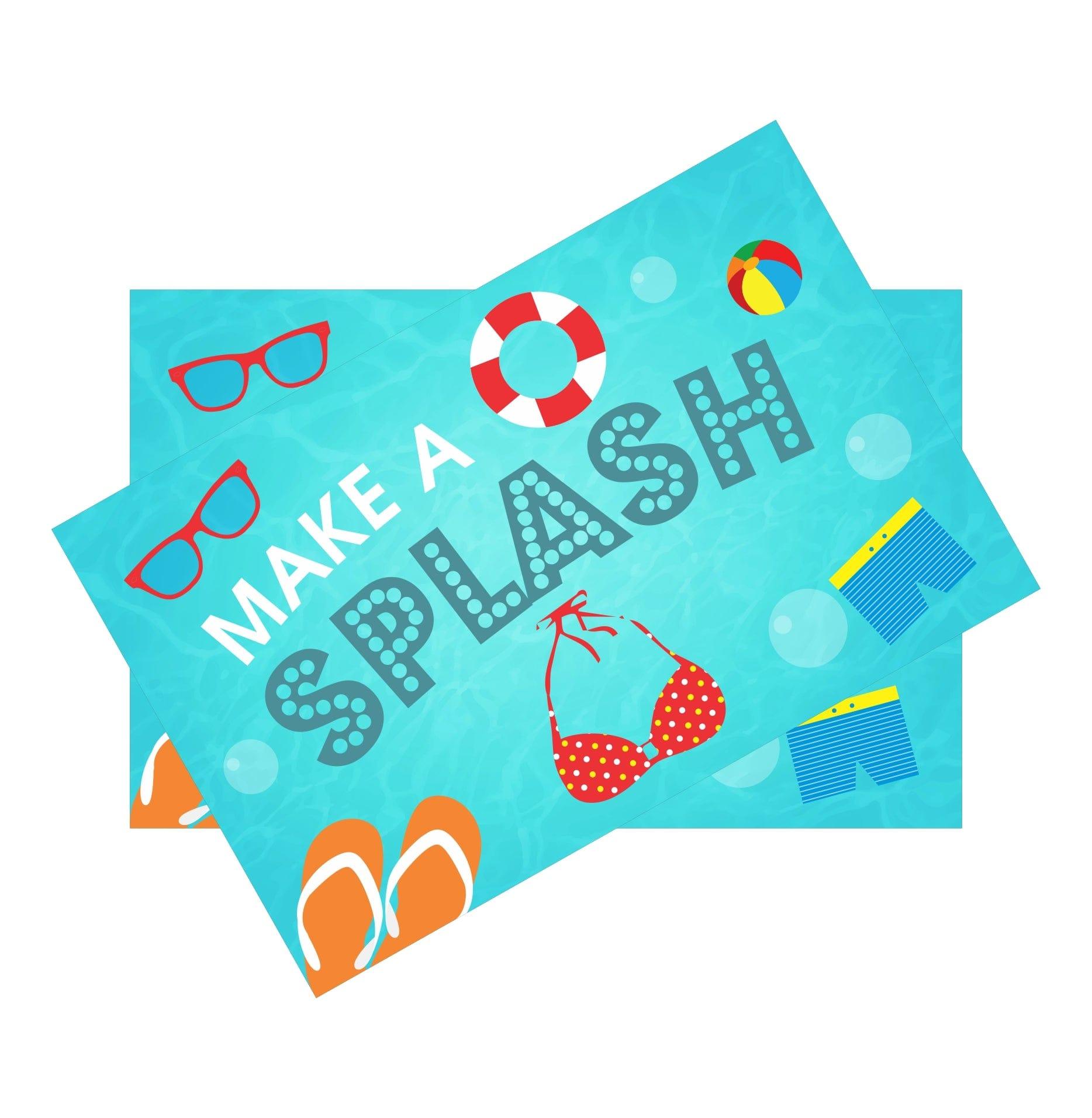 Splash Pool Party Theme Table Mats THEME PARTIES Pretty UR Party   