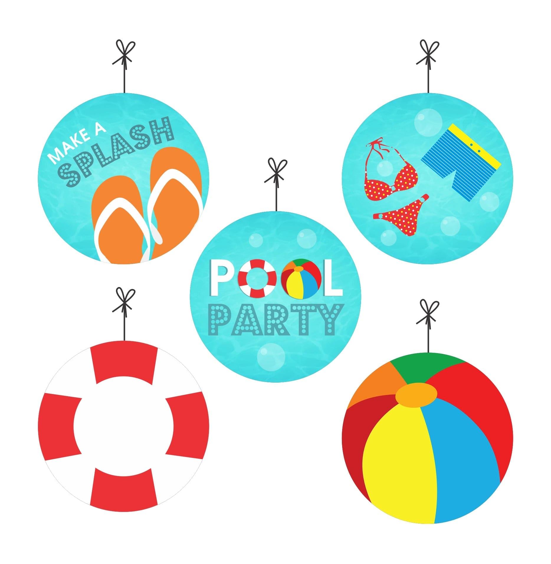 Splash Pool Party Theme Danglers THEME PARTIES Pretty UR Party   