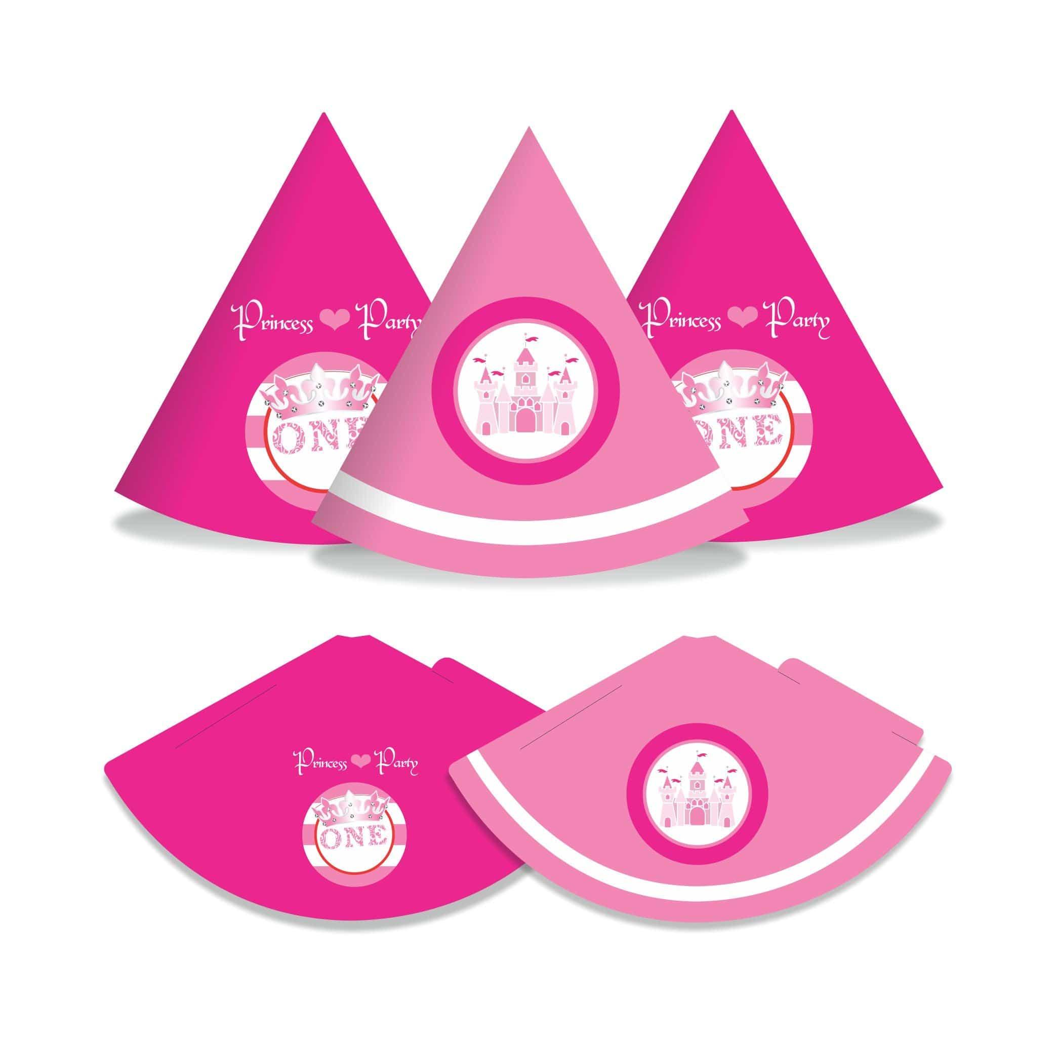 Princess 1st Hats - Pack of 10 THEME PARTIES Pretty UR Party   