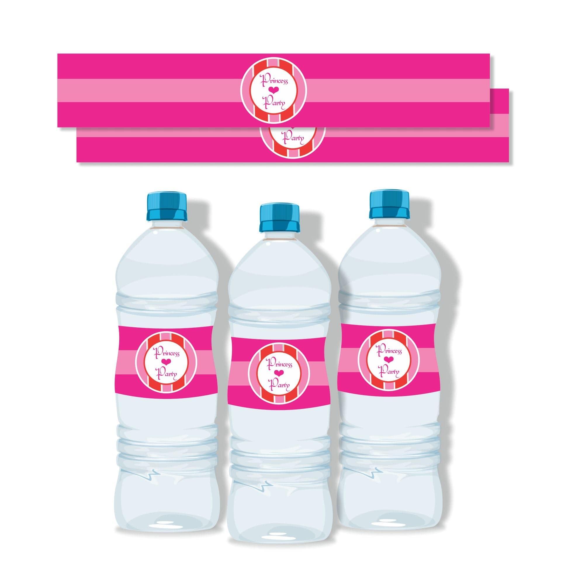 Princess 1st Water Bottle Labels THEME PARTIES Pretty UR Party   