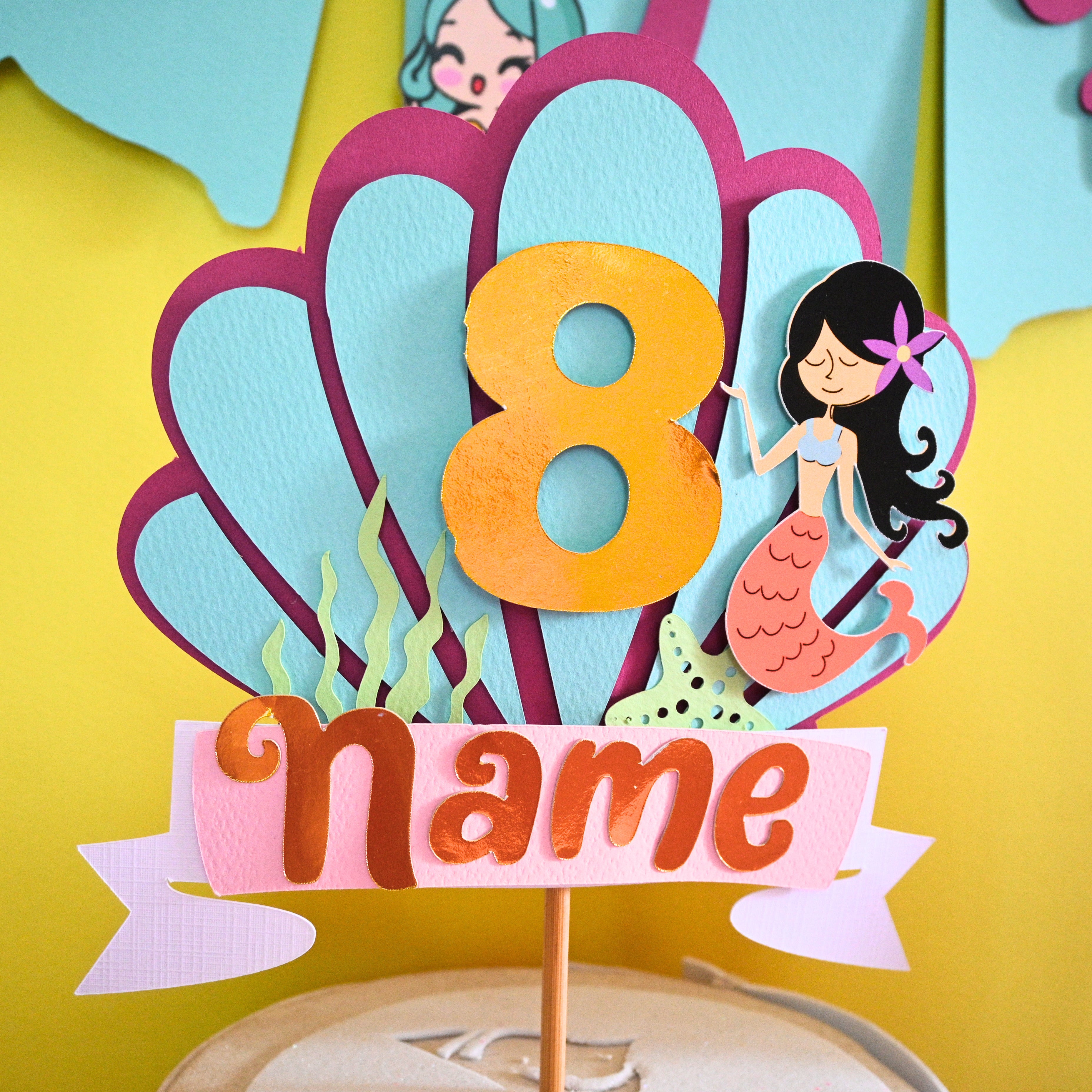Handcrafted Mermaid themed Birthday Party Pack