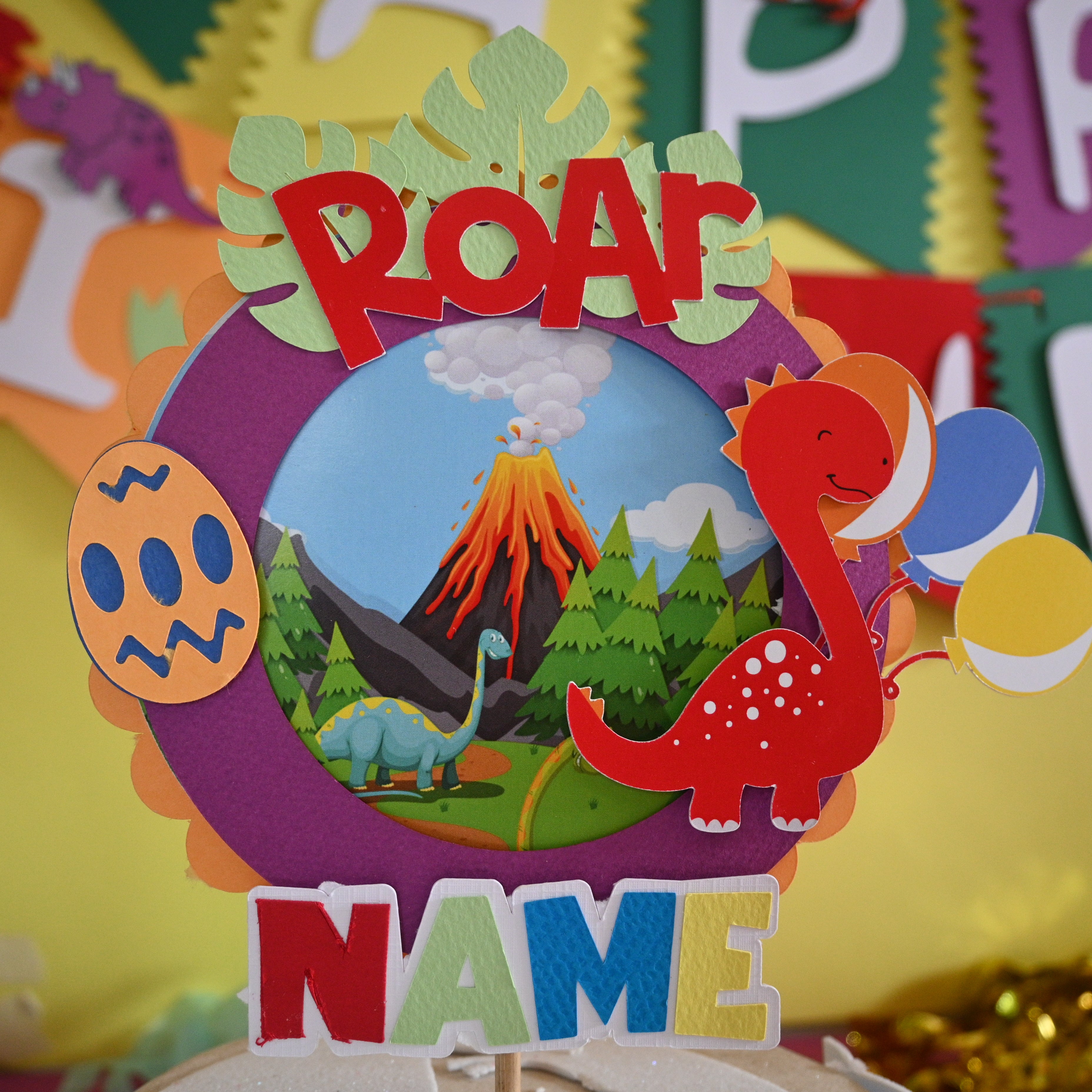 Handcrafted Dinosaur themed Birthday Party Pack
