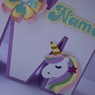 Unicorn 3D Letter / Number HANDCRAFTED PRETTY UR PARTY   