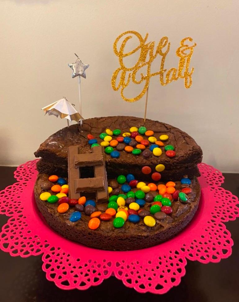 One and A Half Cake Topper HANDCRAFTED Pretty UR Party   