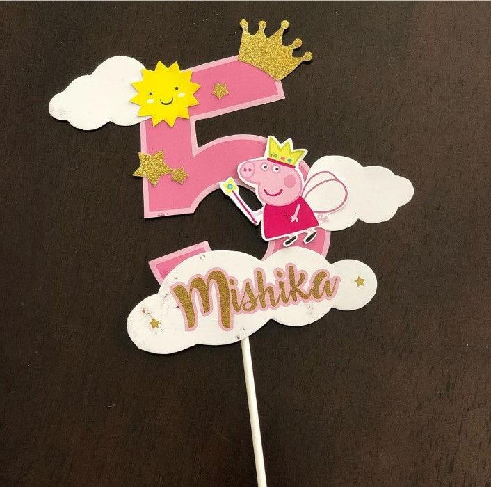 Peppa Pig Cake Topper HANDCRAFTED Pretty UR Party   