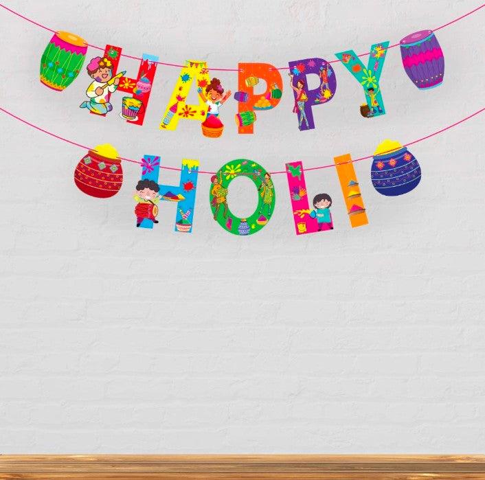 Happy Holi Colourful Bunting ALL PARTY SUPPLIES Pretty UR Party   