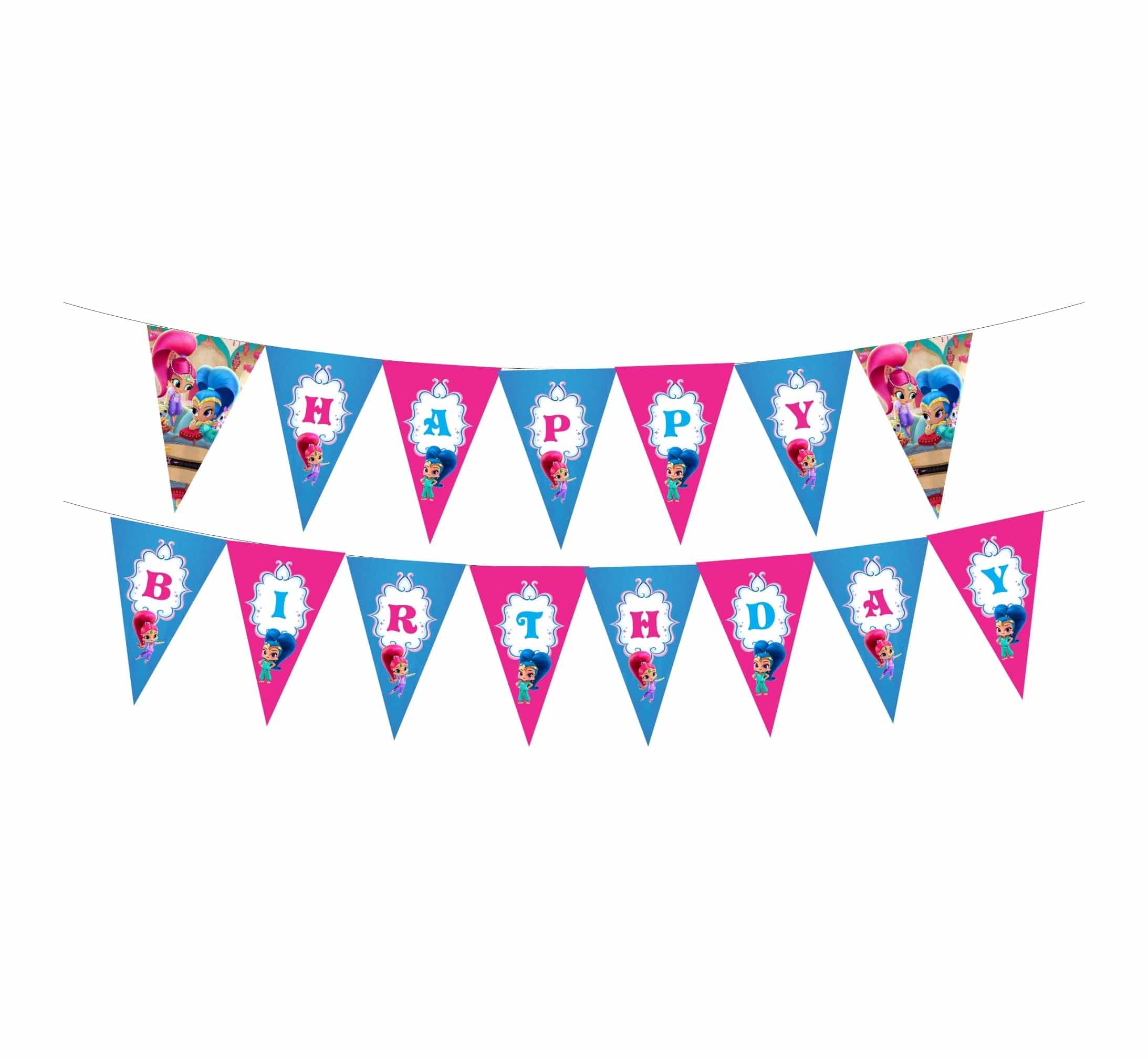 Shimmer and Shine Theme Bunting THEME PARTIES Pretty UR Party   