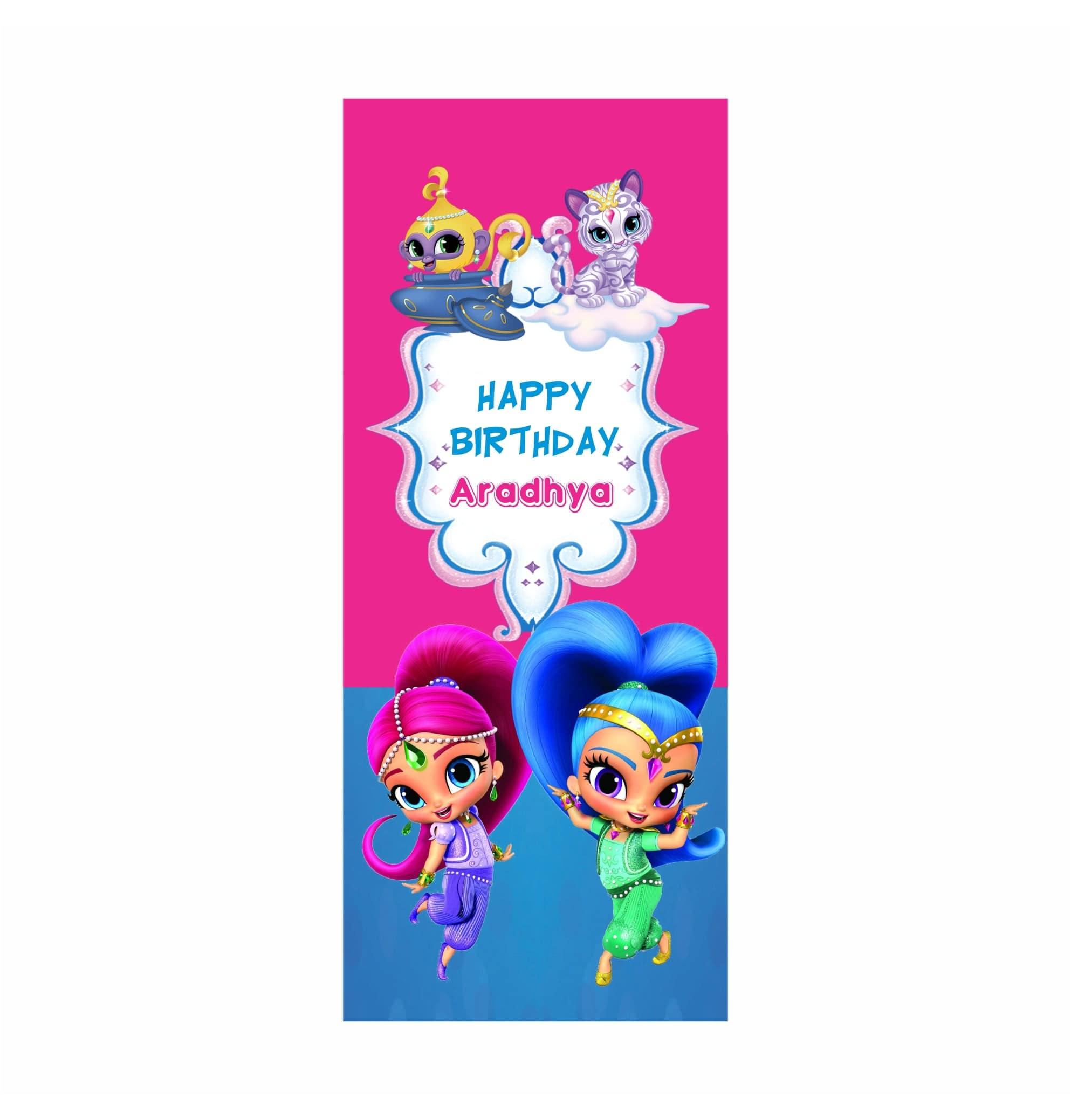 Shimmer and Shine Theme Door Banner THEME PARTIES Pretty UR Party   