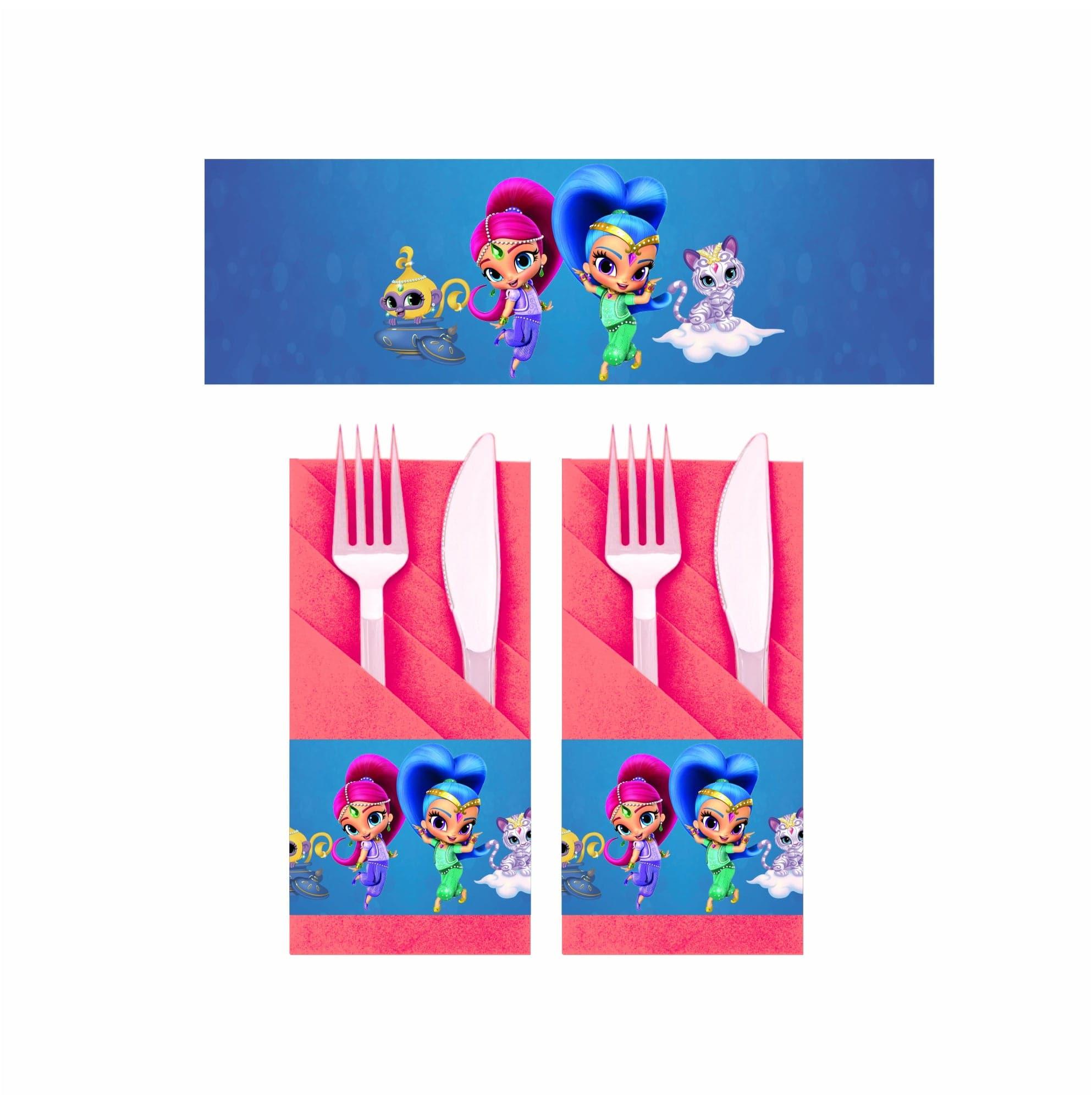 Shimmer and Shine Theme Napkin Rings THEME PARTIES Pretty UR Party   