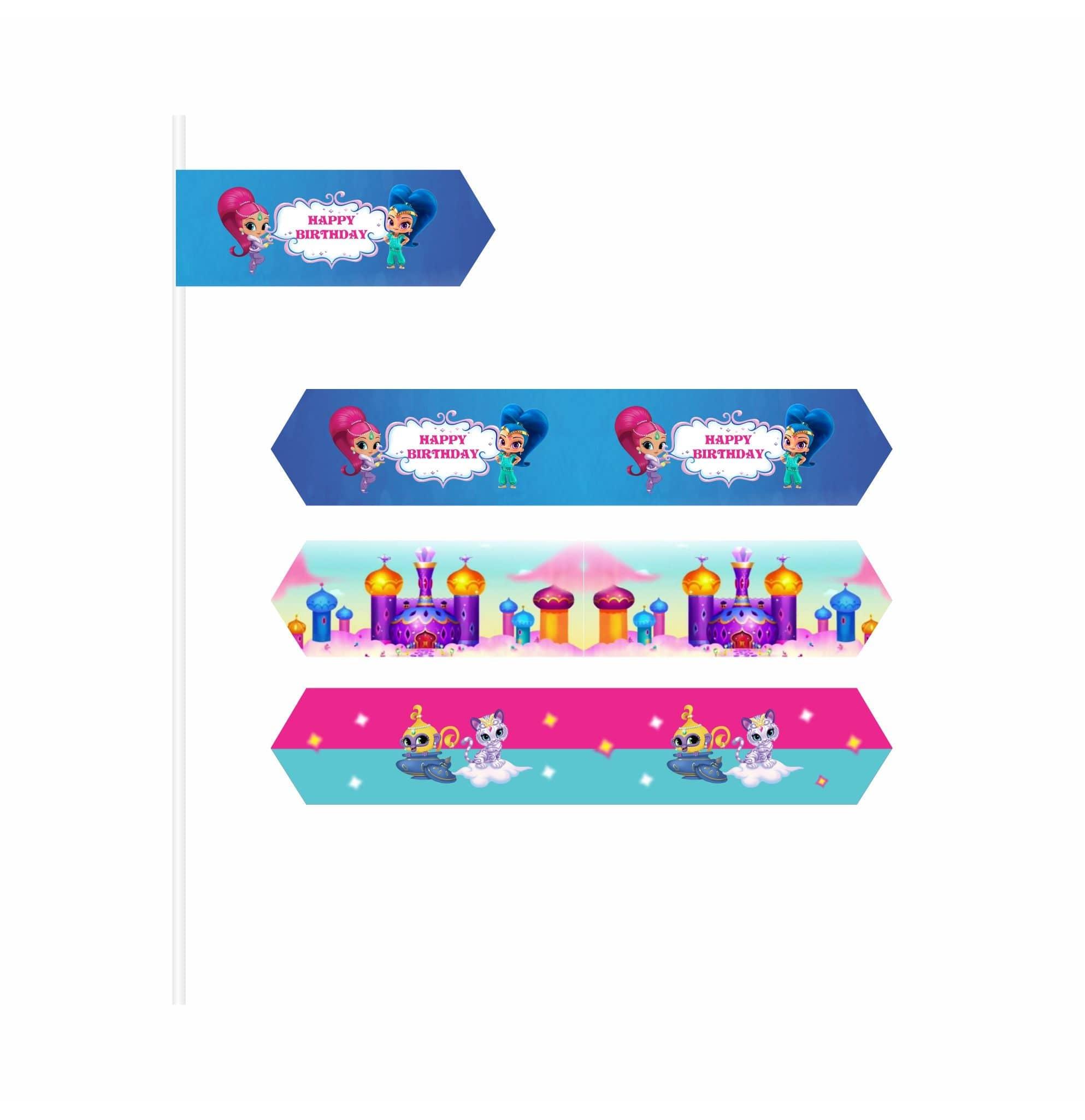 Shimmer and Shine Theme Drink Straws THEME PARTIES Pretty UR Party   