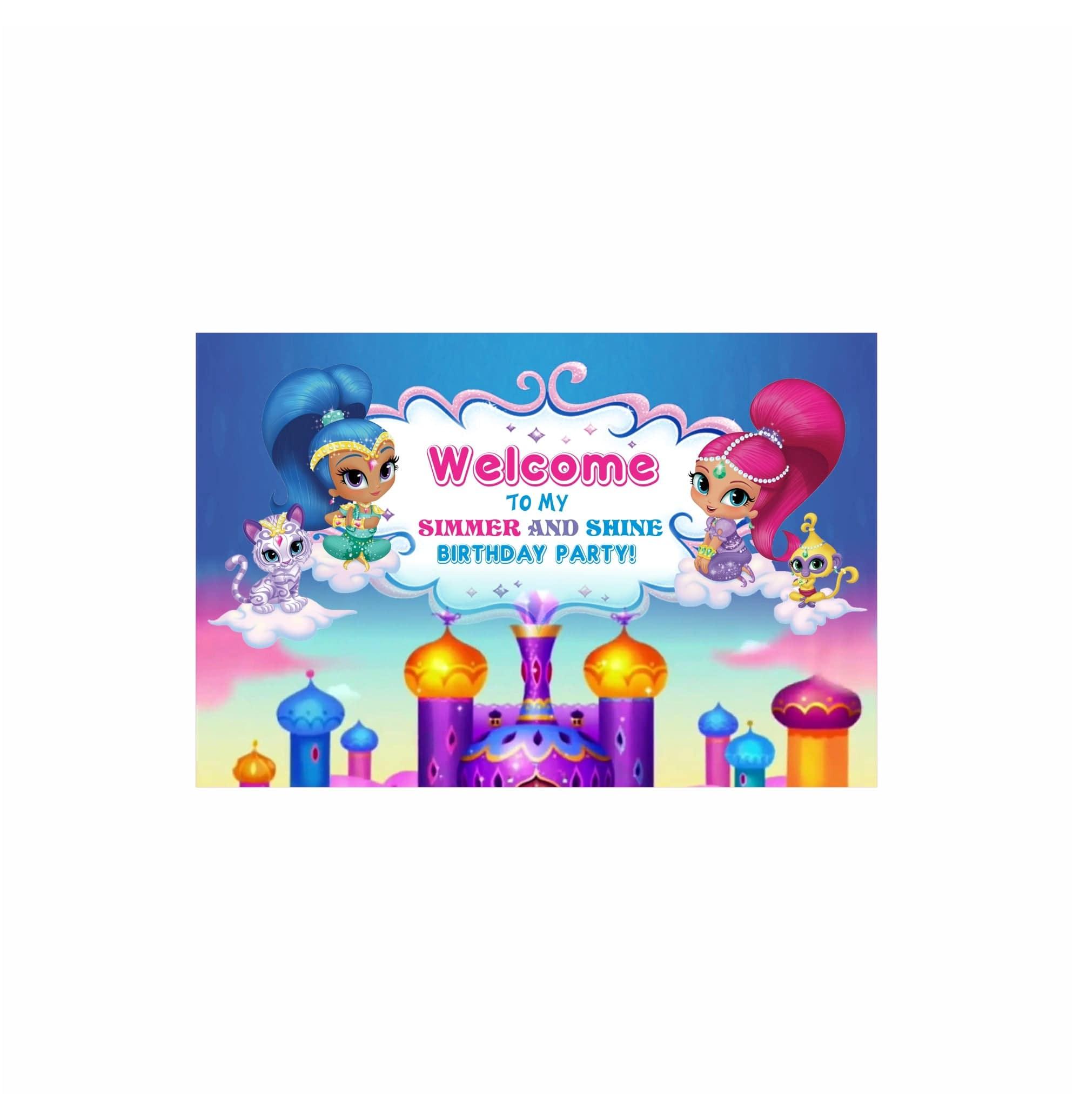 Shimmer and Shine Theme Entrance Banner / Door Sign THEME PARTIES Pretty UR Party   
