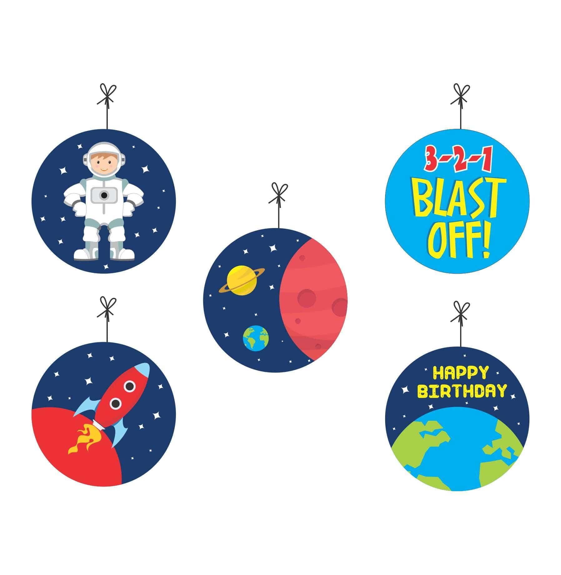 Space Theme Danglers THEME PARTIES Pretty UR Party   