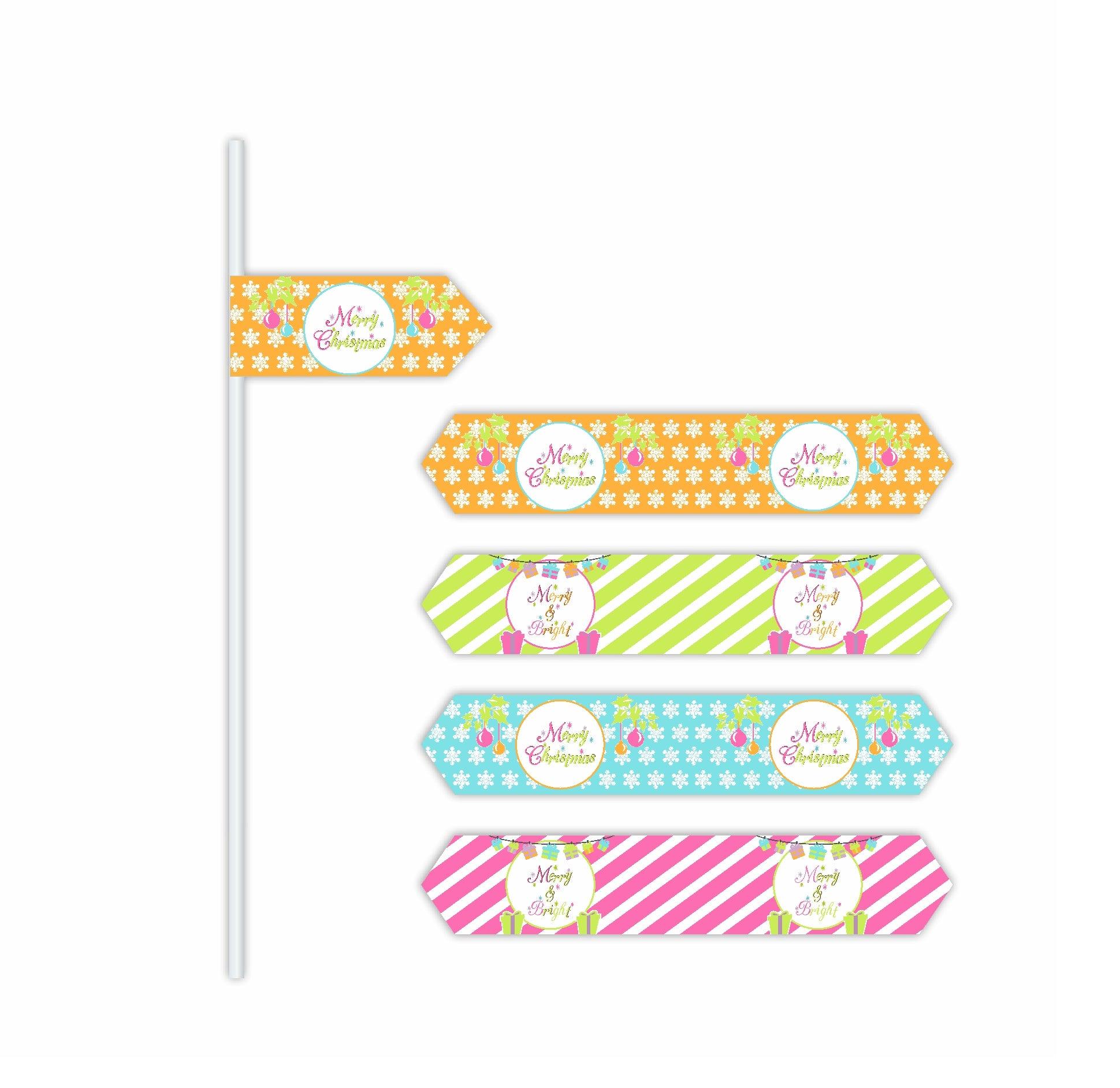 Merry and Bright Drink Straws ALL PARTY SUPPLIES Pretty UR Party   