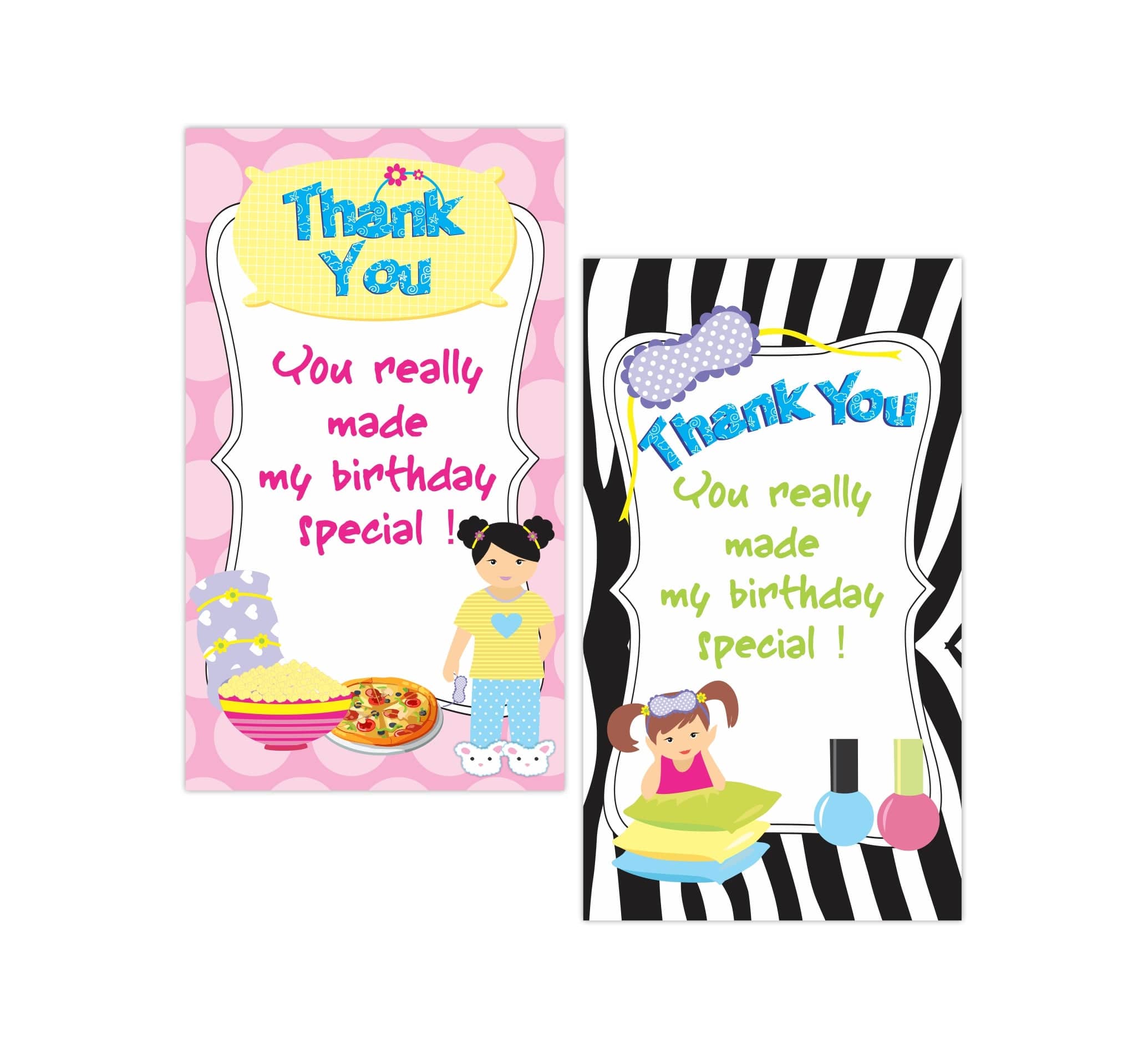 Slumber Thank you Tags THEME PARTIES Pretty UR Party   