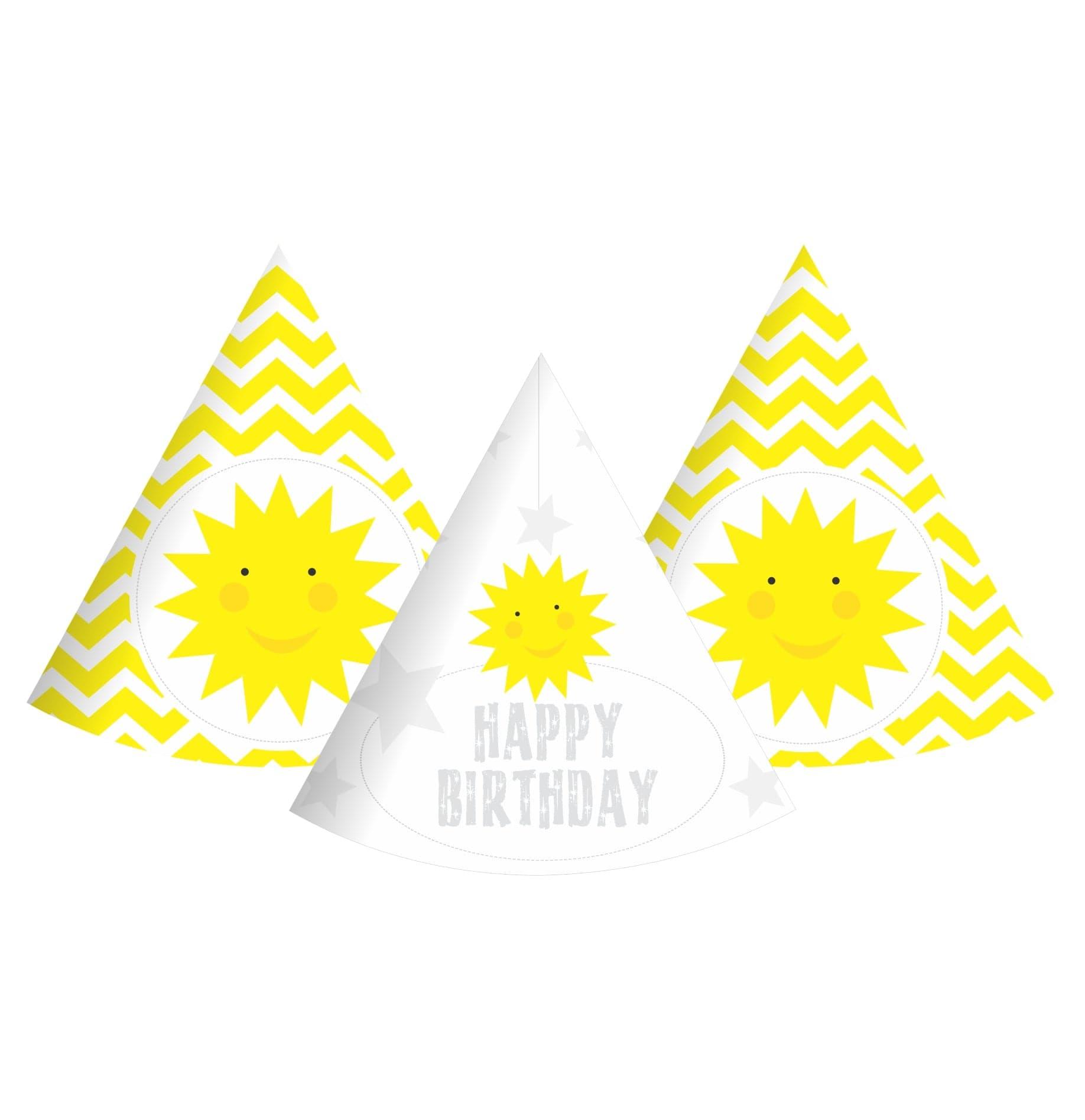 Sun and Moon Theme Hats - Pack of 10 THEME PARTIES Pretty UR Party   