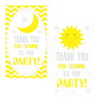 Sun and Moon Thank you Tags THEME PARTIES Pretty UR Party   