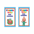 Cocomelon Theme Thank you Tags THEME PARTIES Pretty UR Party   