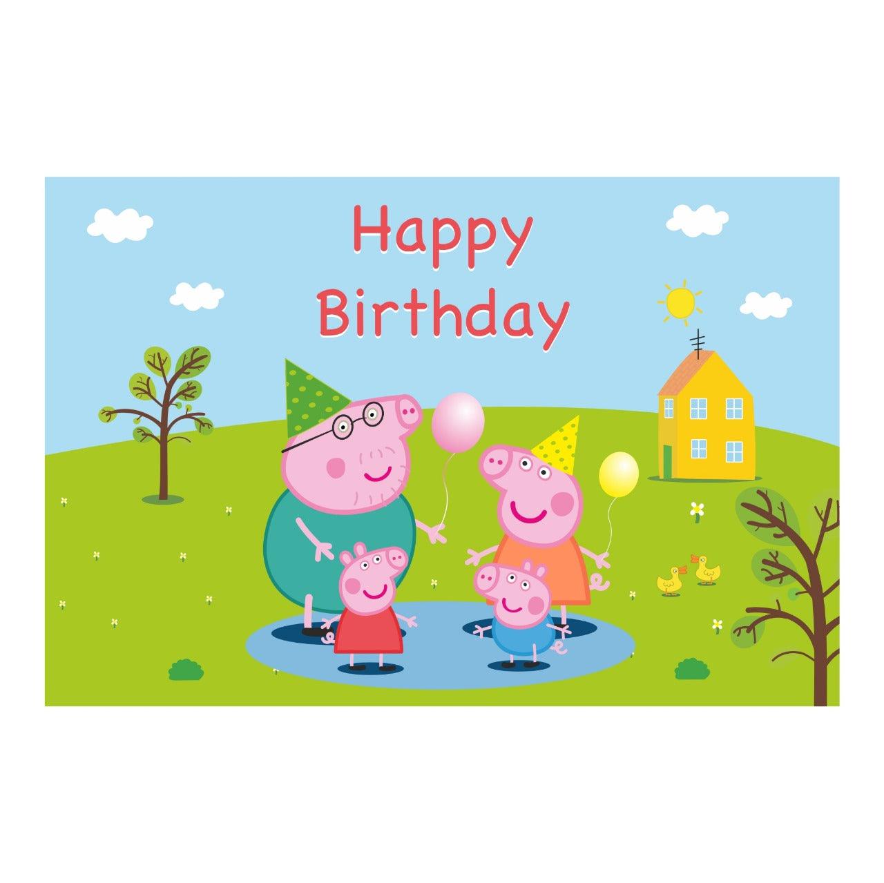Peppa Pig Backdrop THEME PARTIES Pretty UR Party   