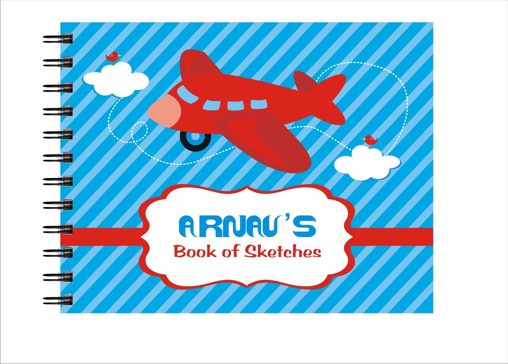 Airlines themed Personalised Sketchbook PERSONALISED Pretty UR Party   